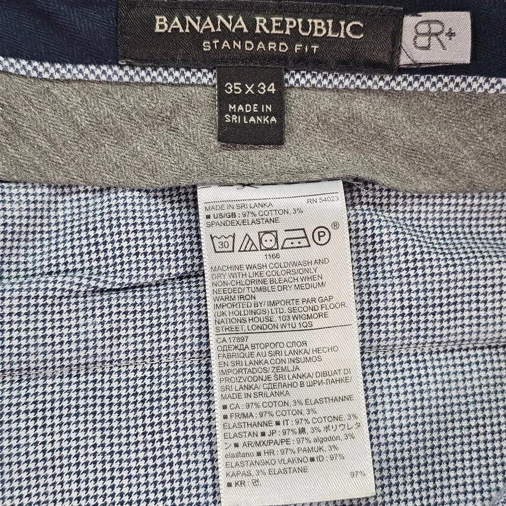 Banana Republic Mens Standard Fit‎ Navy Blue Textured Dress Pants 36x32 *read*
